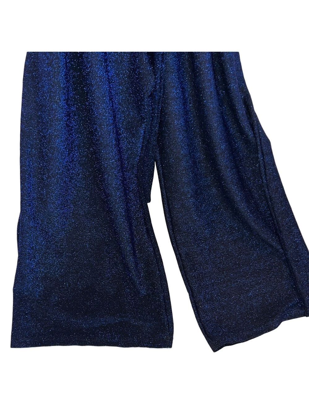 Bold & Chic Navy Blue “Sparkle”Sleeveless Jumpsuit, Plus Size 2X - Picture 7 of 10